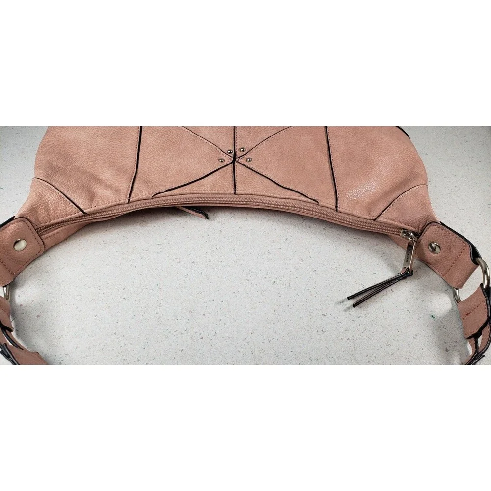 Kensie Hobo Peach/Pink Large Satchel Shoulder Handbag